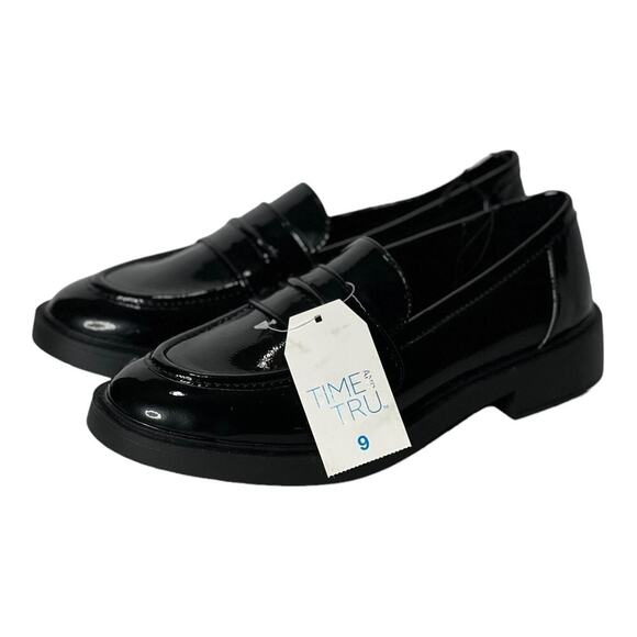 Time and Tru Women's Size 9 Loafers Parents Black Slip on Comfortable Shoes  NWT - Picture 11 of 16